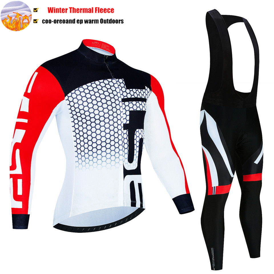 Winter Thermal Fleece Hot Wool - Cycling Gear Jersey 评论和价格