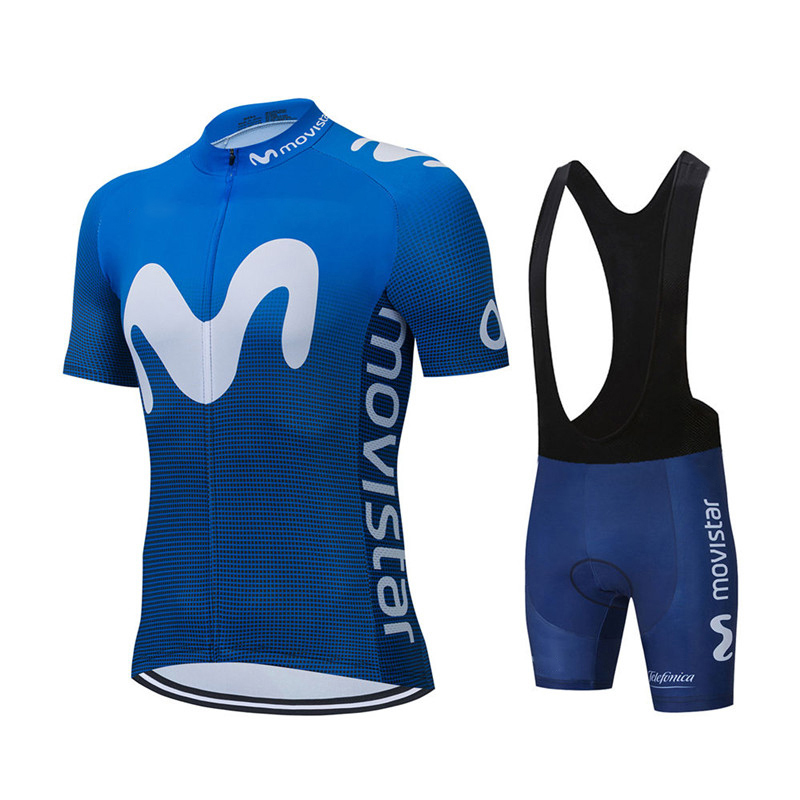 New Summer Movistar Team Cycli - Cycling Gear Jersey 评论和价格