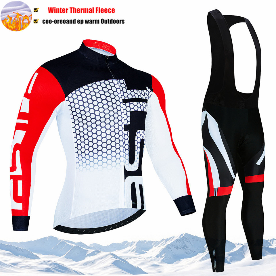 Winter Thermal Fleece Hot Wool - Cycling Gear Jersey 评论和价格