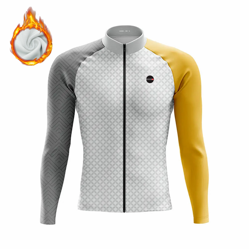 Winter Cycling Men's Long Slee - Cycling Gear Jersey 评论和价格