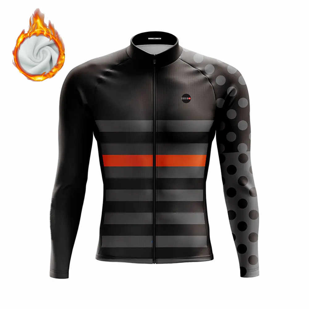 Winter Cycling Men's Long Slee - Cycling Gear Jersey 评论和价格